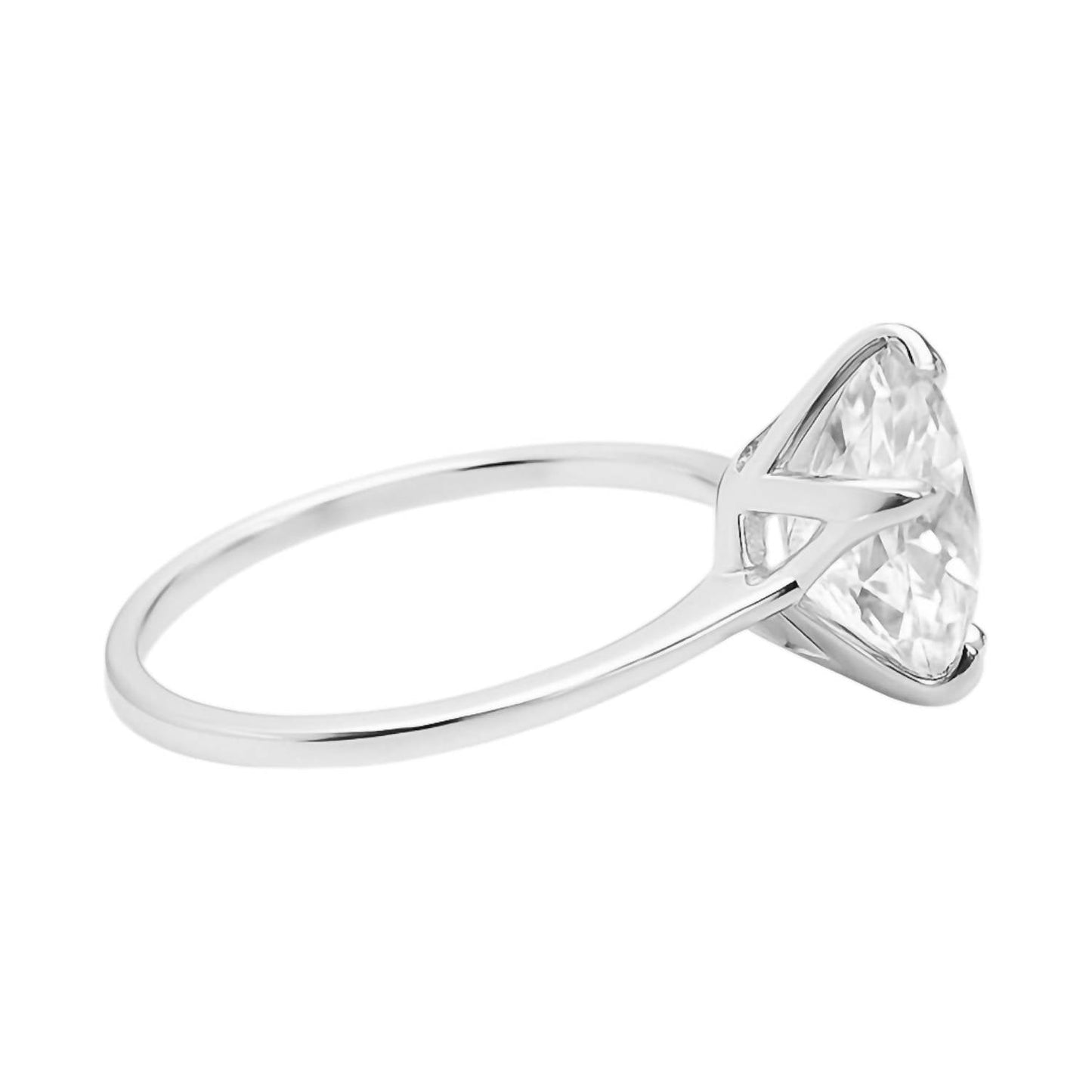 Allyanna Gifts - Women's Round Solitaire Moissanite Ring