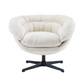 Beige Chenille Swivel Chair – Ergonomic Comfort with 360° Rotation by Christopher Knight Home-