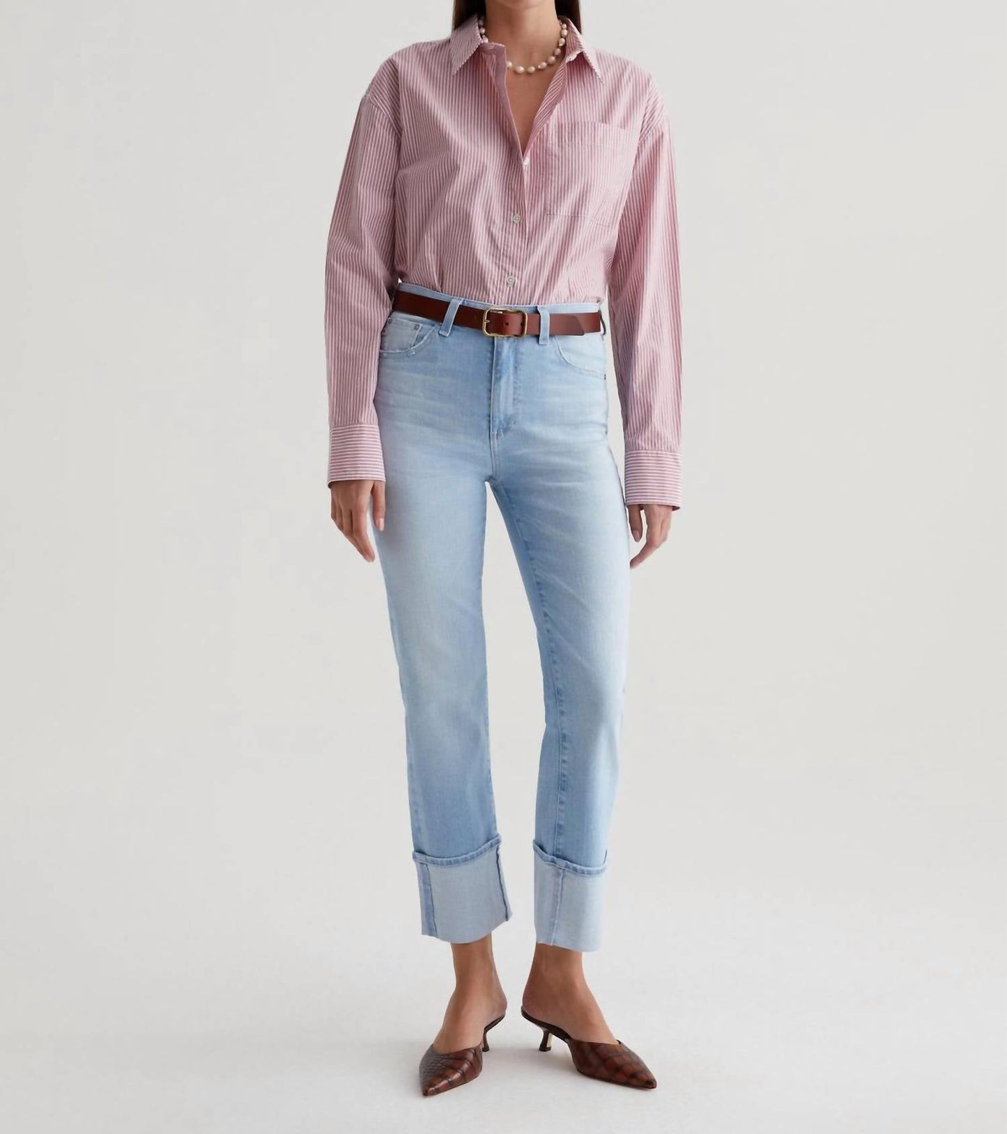 Ag Jeans - Saige High Rise Straight Crop Jeans