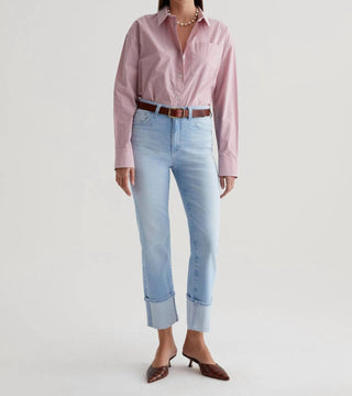 Ag Jeans - Saige High Rise Straight Crop Jeans