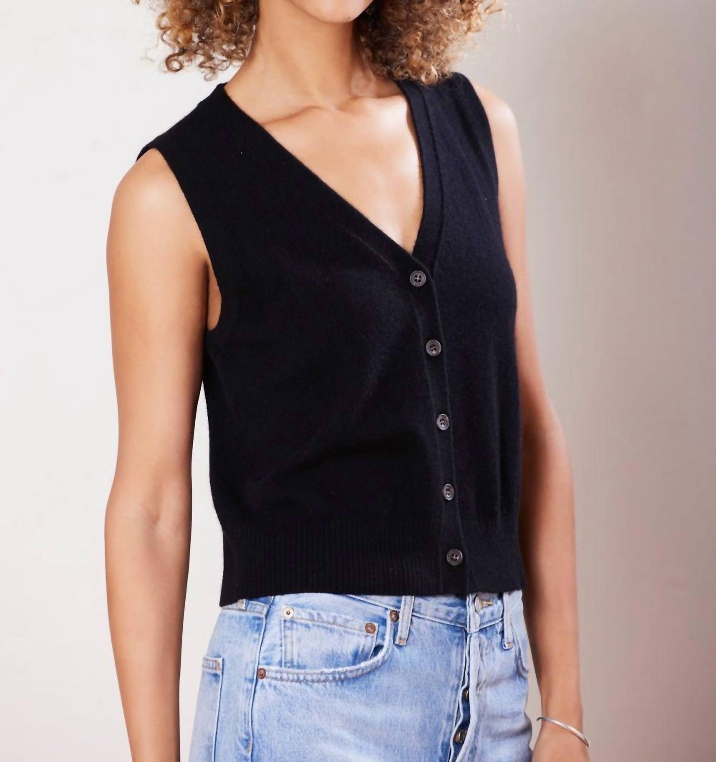 Not Monday - Cate Cashmere Button Down Vest