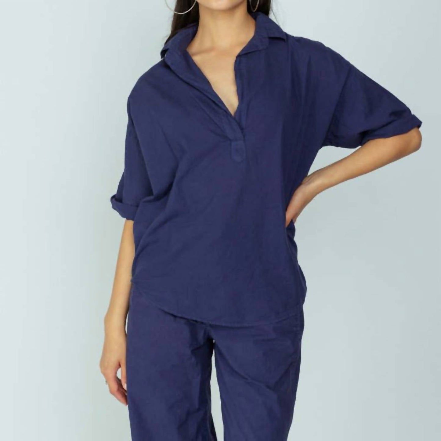 A Shirt Thing - Delilah Collared V-neck Shirt