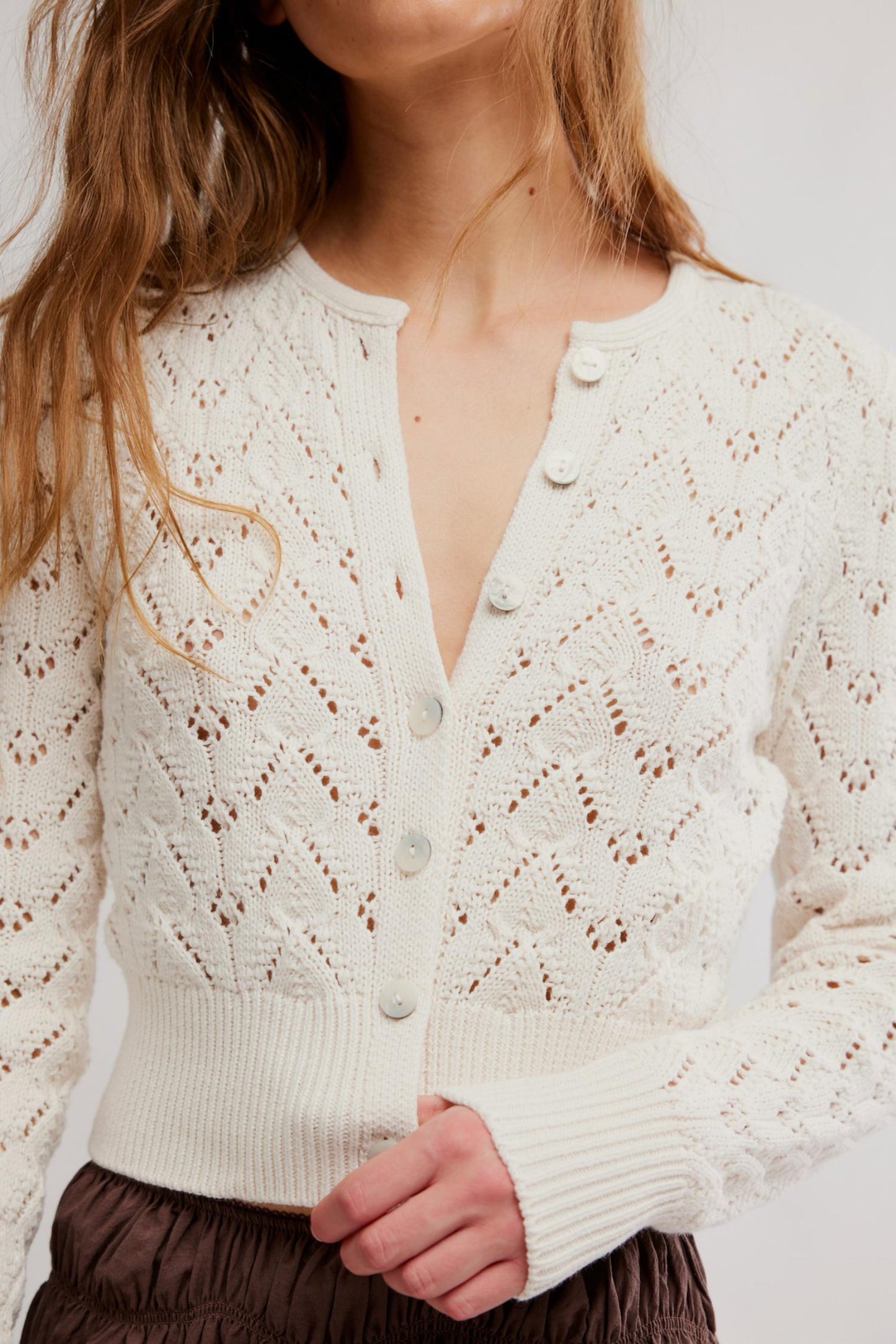 Free People - Pretty In Pointelle Cardigan