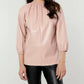 Dolce Cabo - Vegan Leather Peasant Top