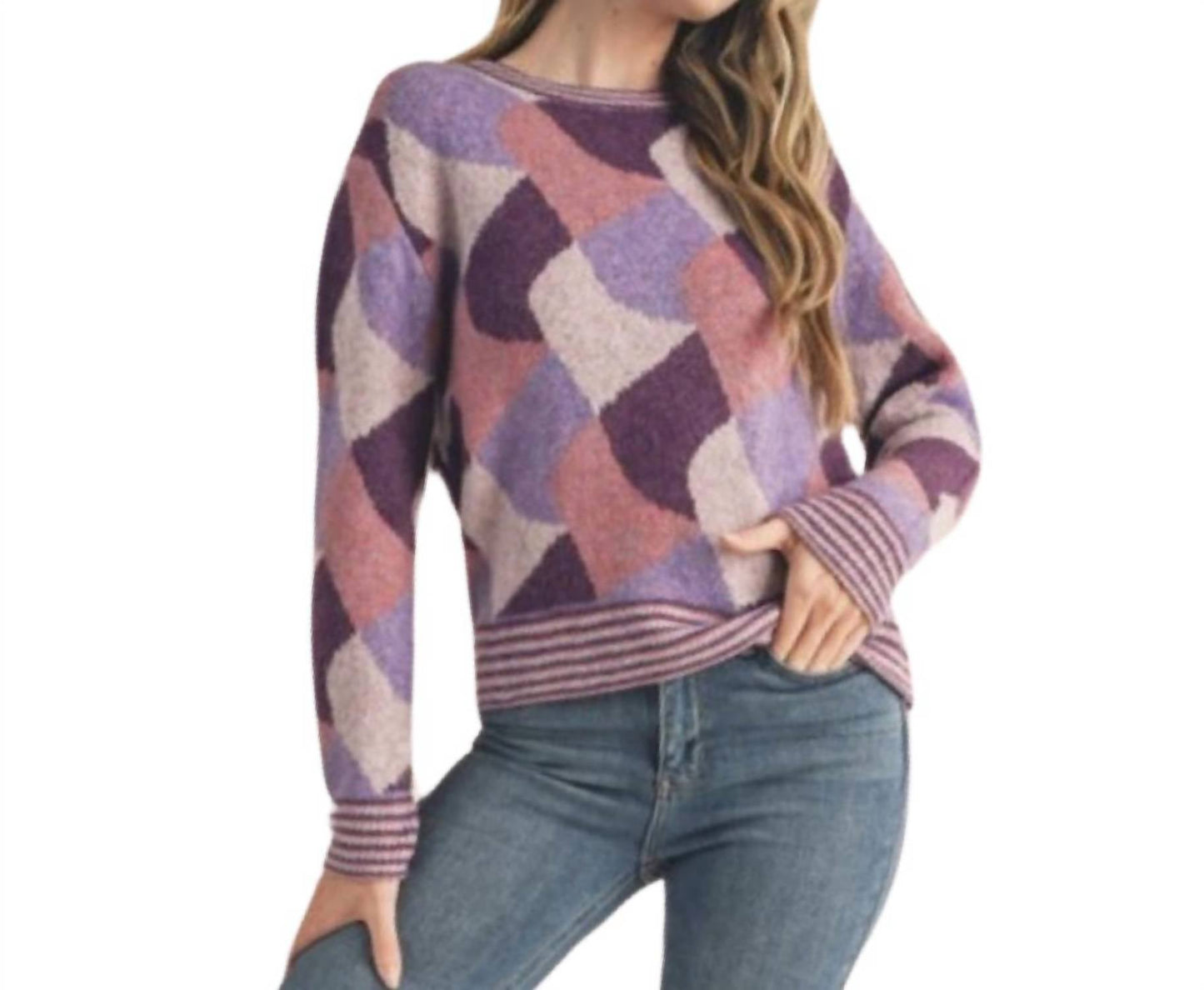 &Merci - Colorful Abstract Knit Sweater