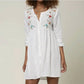 O'Neill - Edan Embroidered Button Up Mini Dress