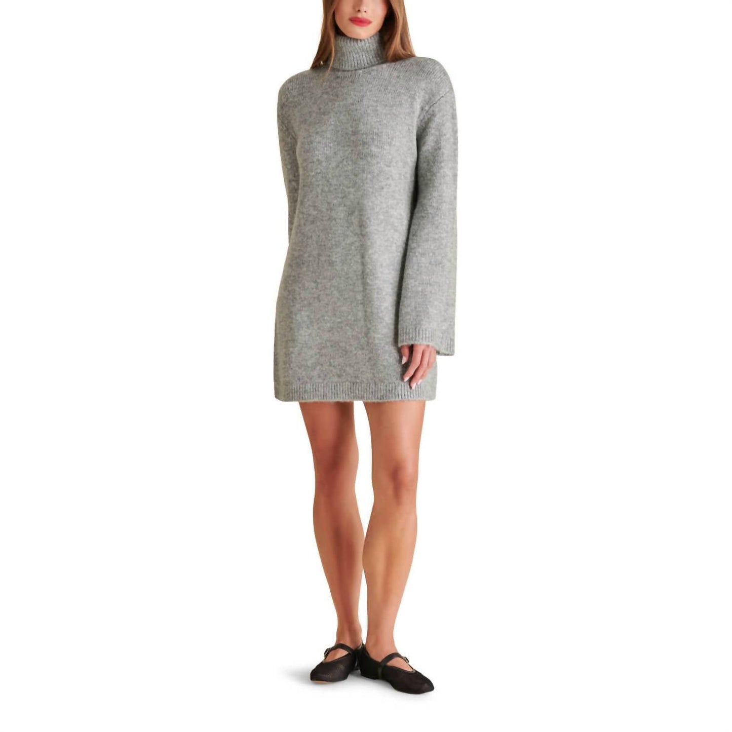 Steve Madden - Abbie Metallic Knit Mini Sweater Dress