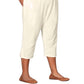 On The Plus Side - Crinkle Cotton Crop Pants - Plus