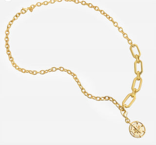 Omg Blings - Women's Oval Chain Necklace With Removable Pendant