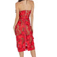 Akalia - Anni Floral Embroidered Strapless Midi Dress