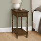 Accent End Table, 2 Tier, Storage Drawer, Traditional Stylish Design