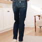 Judy Blue - Mid Rise Bleach Splash Distressed Boyfriend Jeans