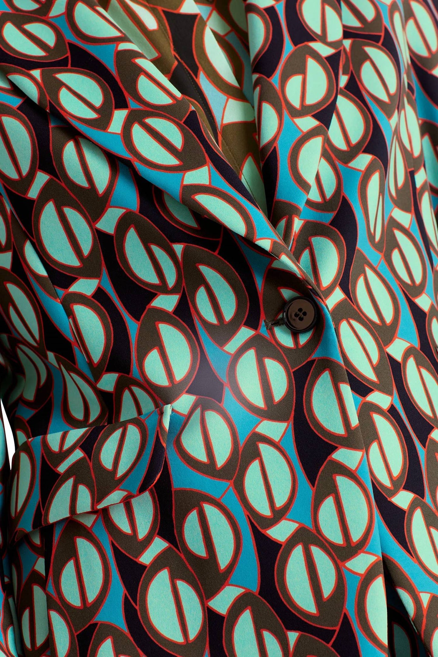 Marc Cain - Retro Print Single-breasted Blazer