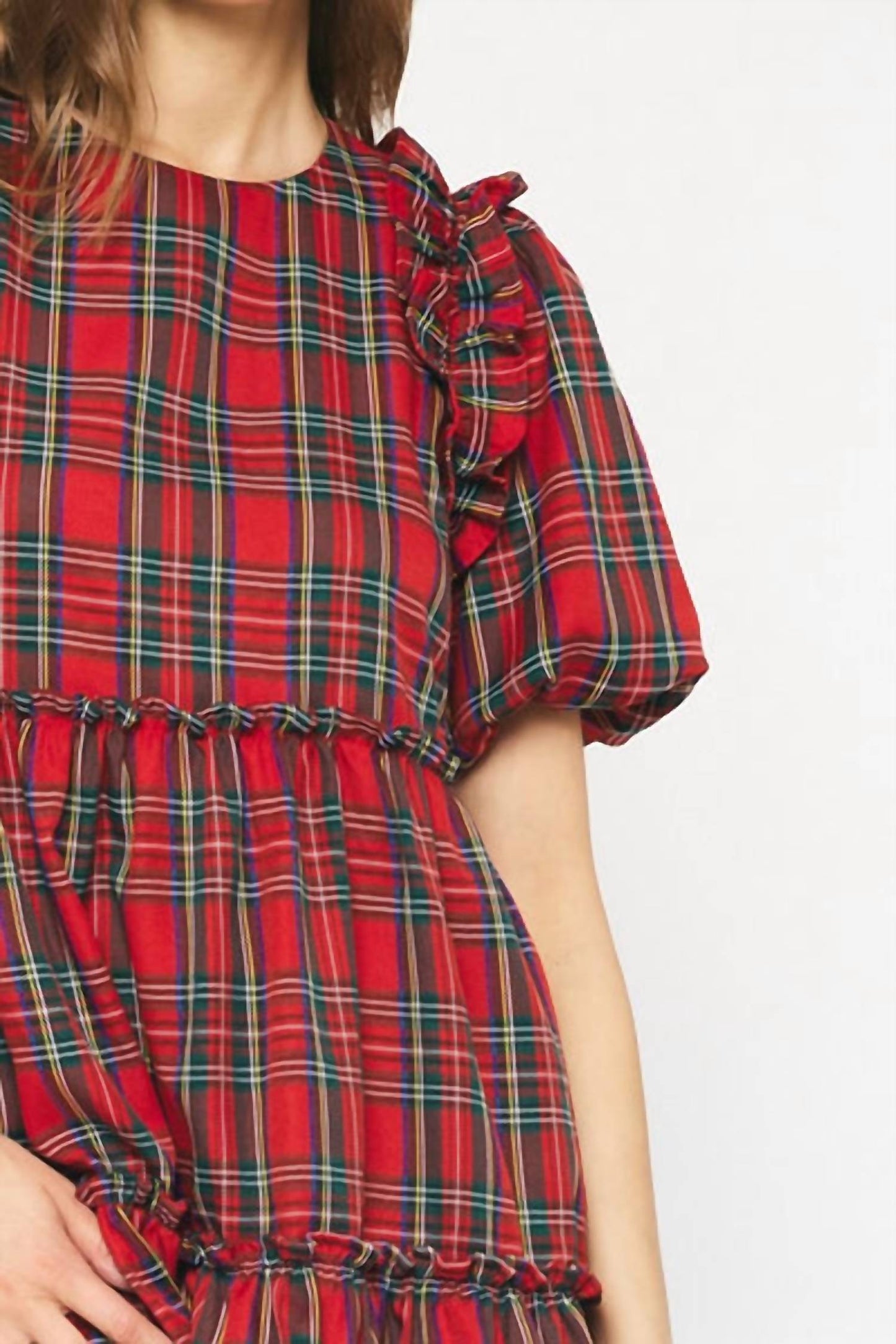 Entro - Sorrel Plaid Dress