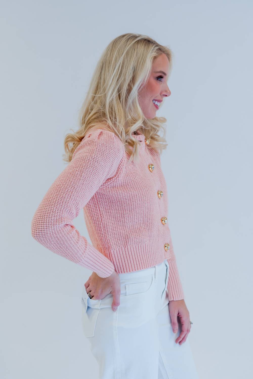 Allison New York - Gia Heart Long Sleeve Cardigan