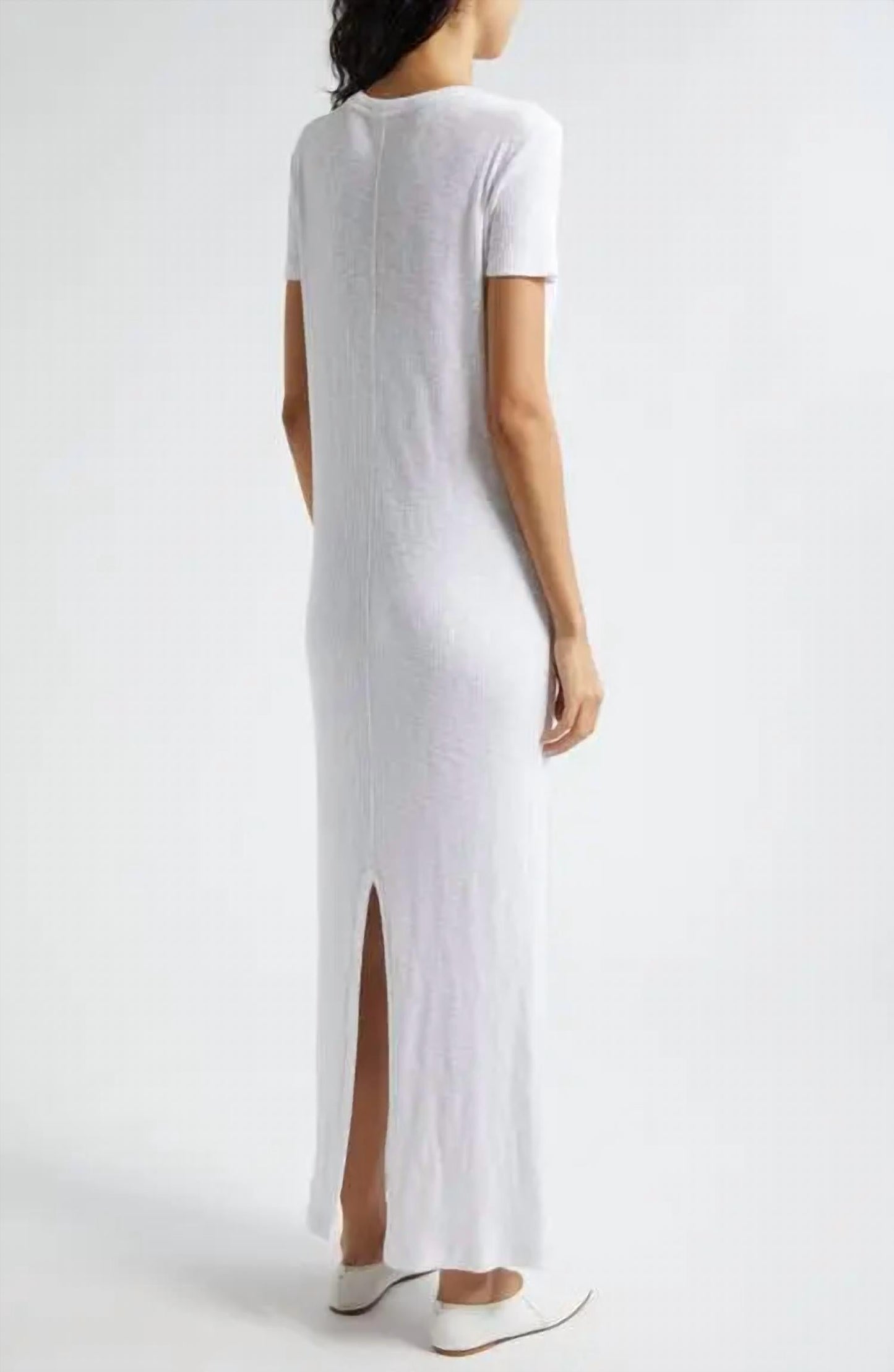 Atm - Rib Short Sleeve Maxi Dress