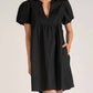 Elan - V Neck Black Dress