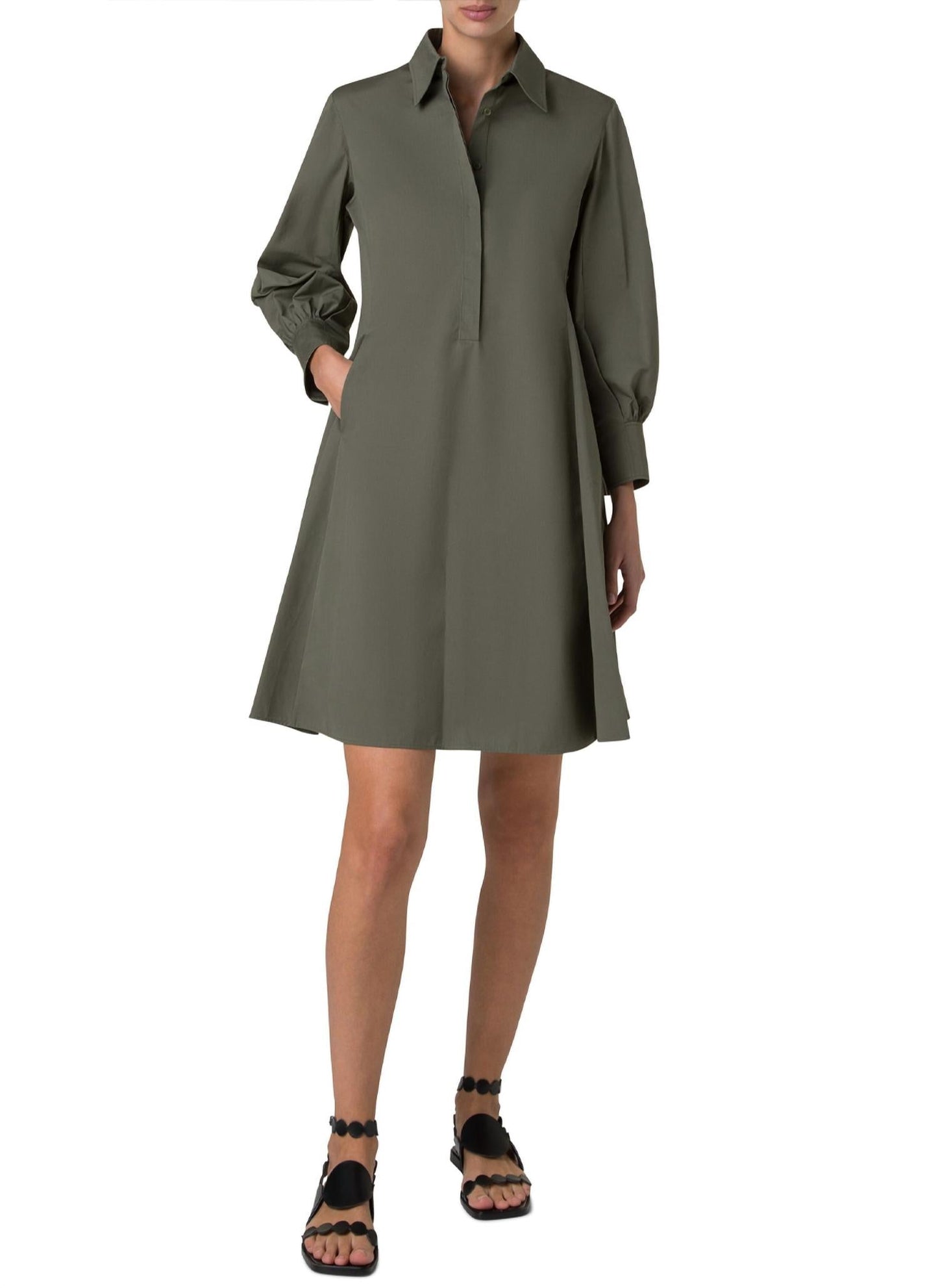 Akris Punto - Flared Skirt Poplin Dress