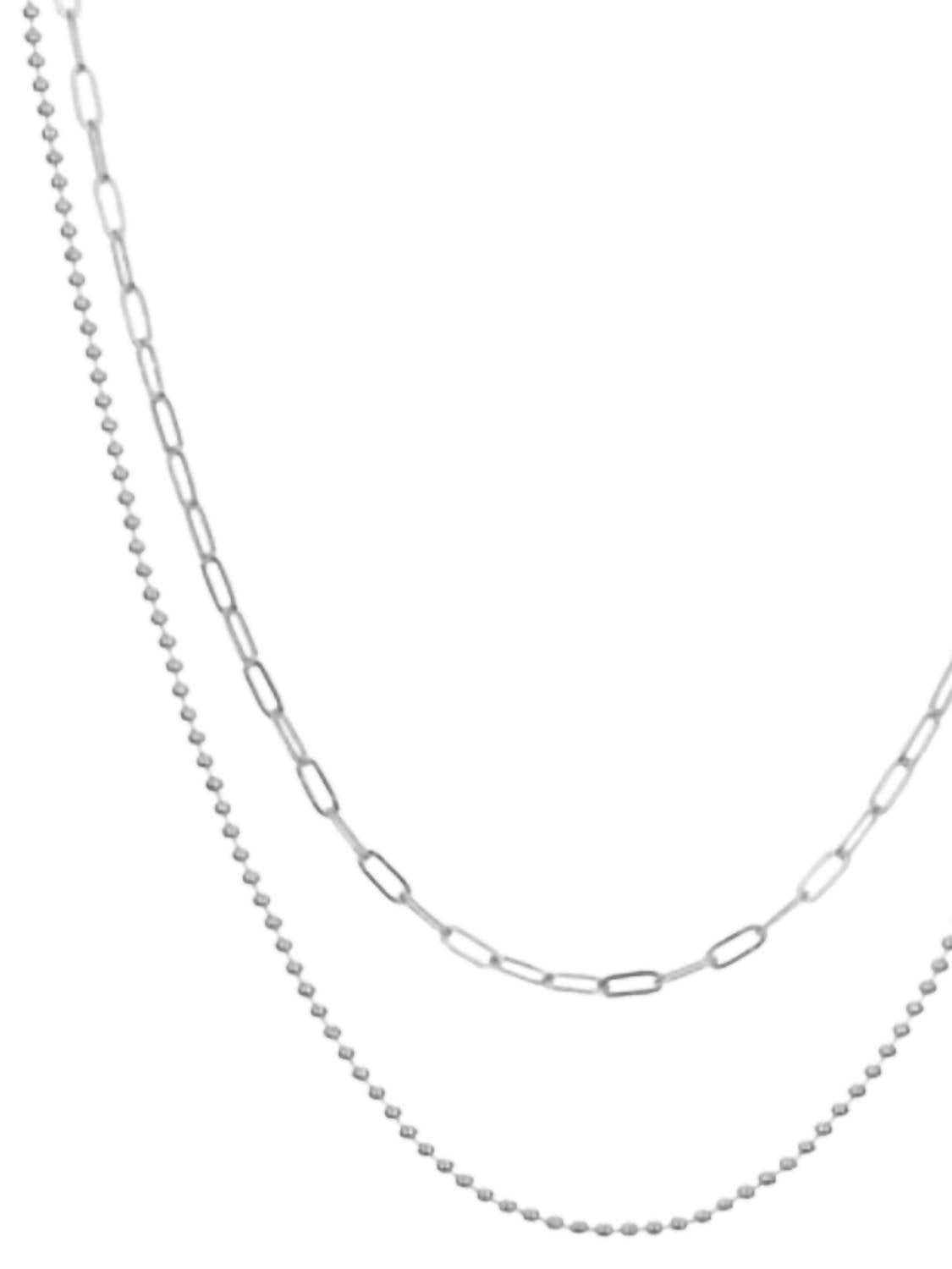 Luv Aj - Women's Beaded Double Chain Charm Necklace