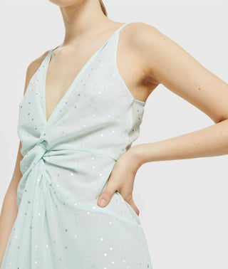 Topshop - Spot Twist V Neck Maxi