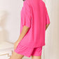 Basic Bae - Full Size Soft Rayon Half Sleeve Top And Shorts Set