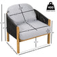 Grotta Outdoor Wood Club Chair Set of 2