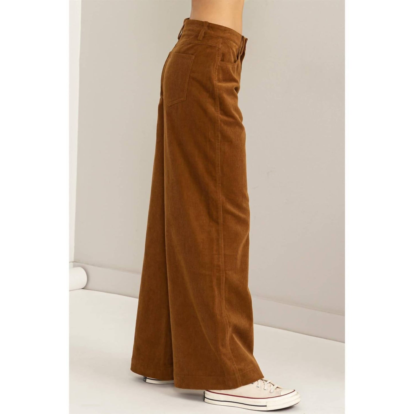Double Zero - Simply Beautiful Corduroy High Rise Wide Leg Pants