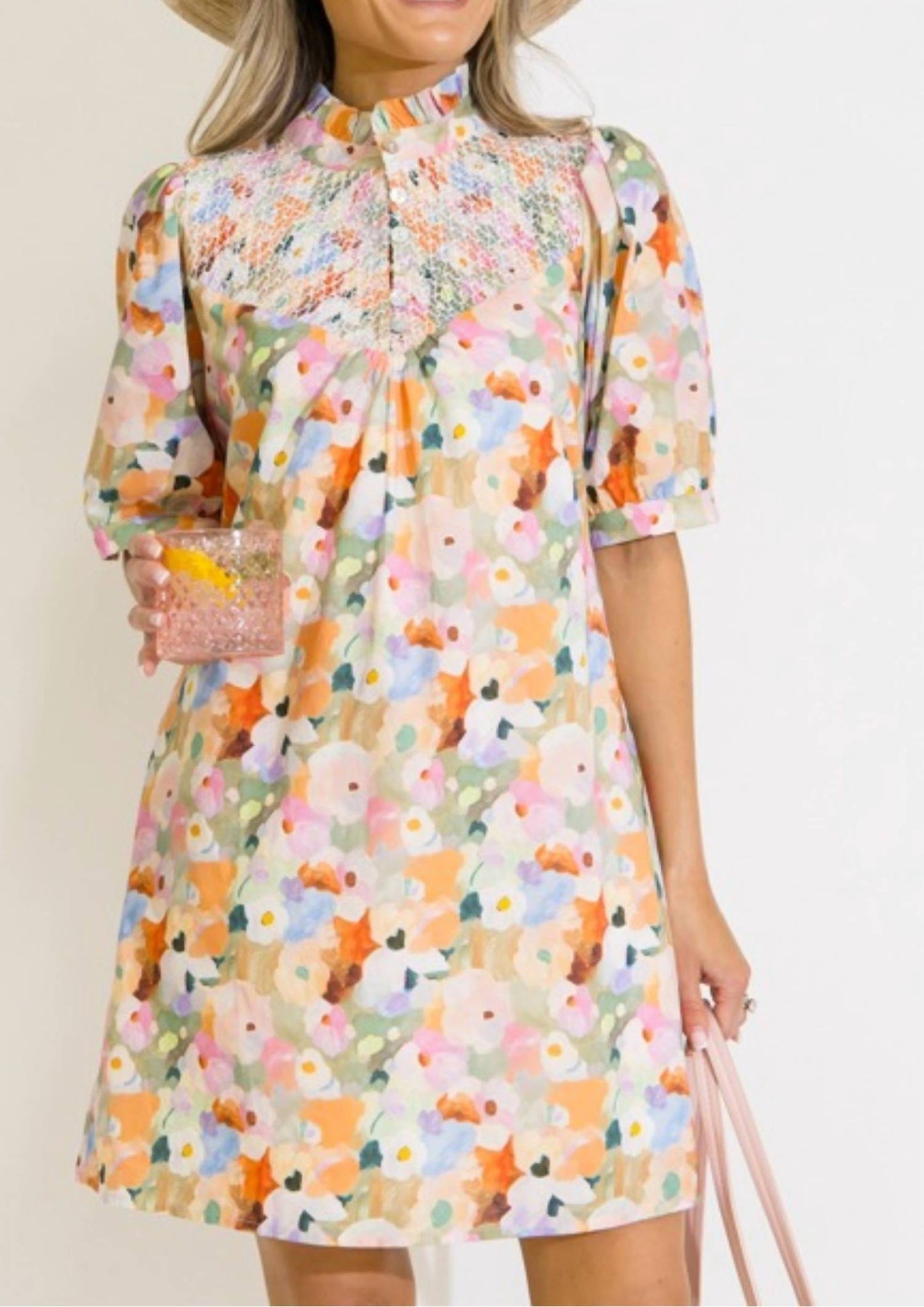 Lovelo - Abstract Floral Mini Dress
