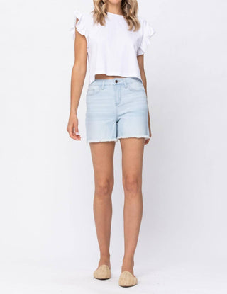 Judy Blue - High Waist Bleach Cut Off Shorts