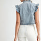 Mable - Ruffle Detail Denim Vest