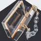 Artini Accessories - Women's Lucite Chain Handle Stadium Box Clutch