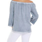 French Kyss - Luciana Button Off The Shoulder Top