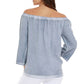 French Kyss - Luciana Button Off The Shoulder Top
