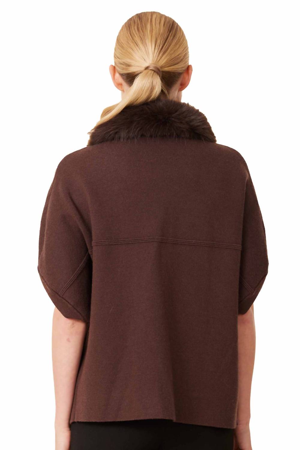 Dolce Cabo - Faux Fur Trim Cardigan