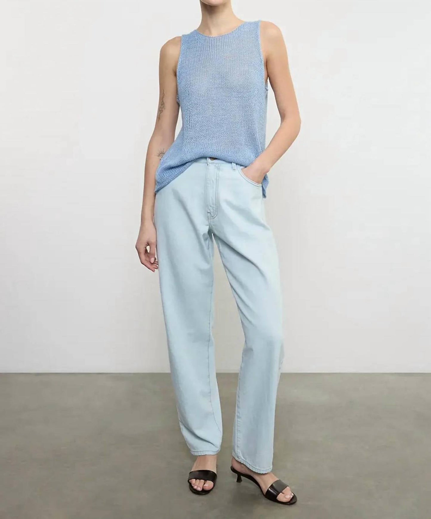 Enza Costa - Linen Open Knit Tank Top