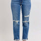 Judy Blue - Mid-rise Distressed Boyfriend Jeans