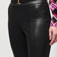Joseph Ribkoff - Faux Leather Split Hem Flared Trouser