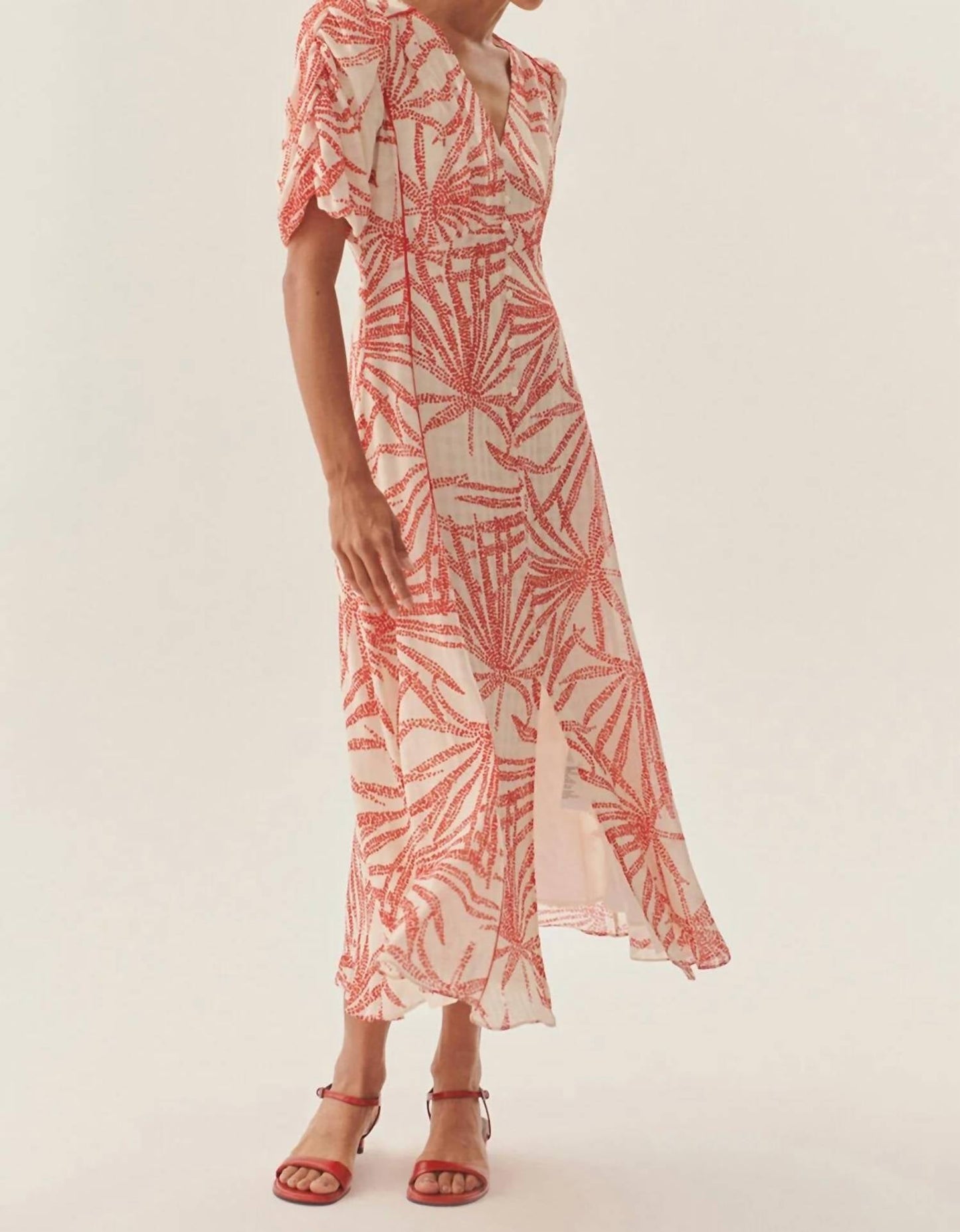 Exquise - Adaline V-neck Midi Dress