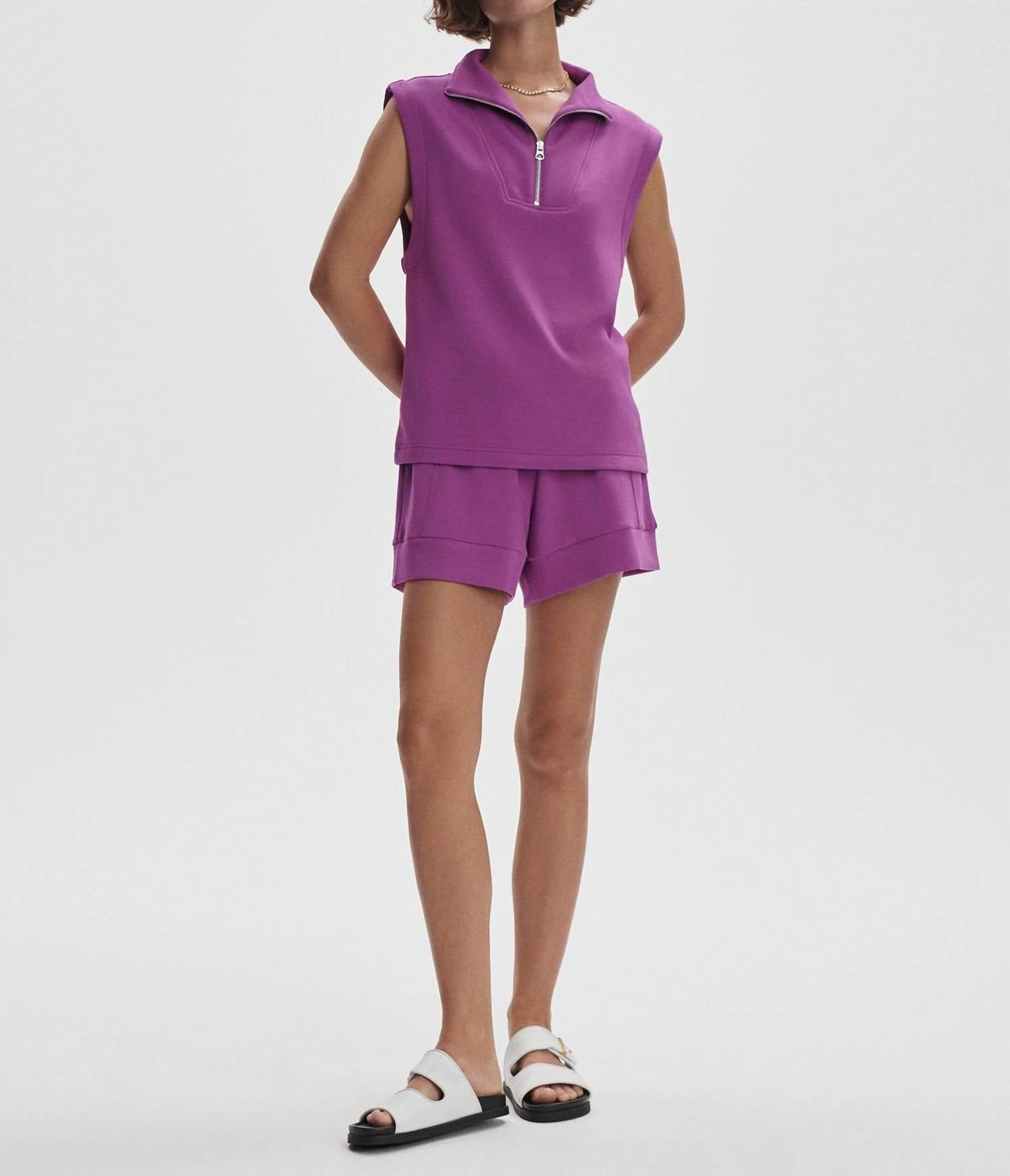 Varley - Magnolia Half Zip Tank Top