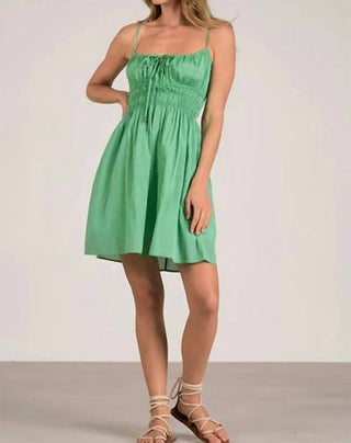 Elan - Dress Spagetti Straps Smocked Mini Dress