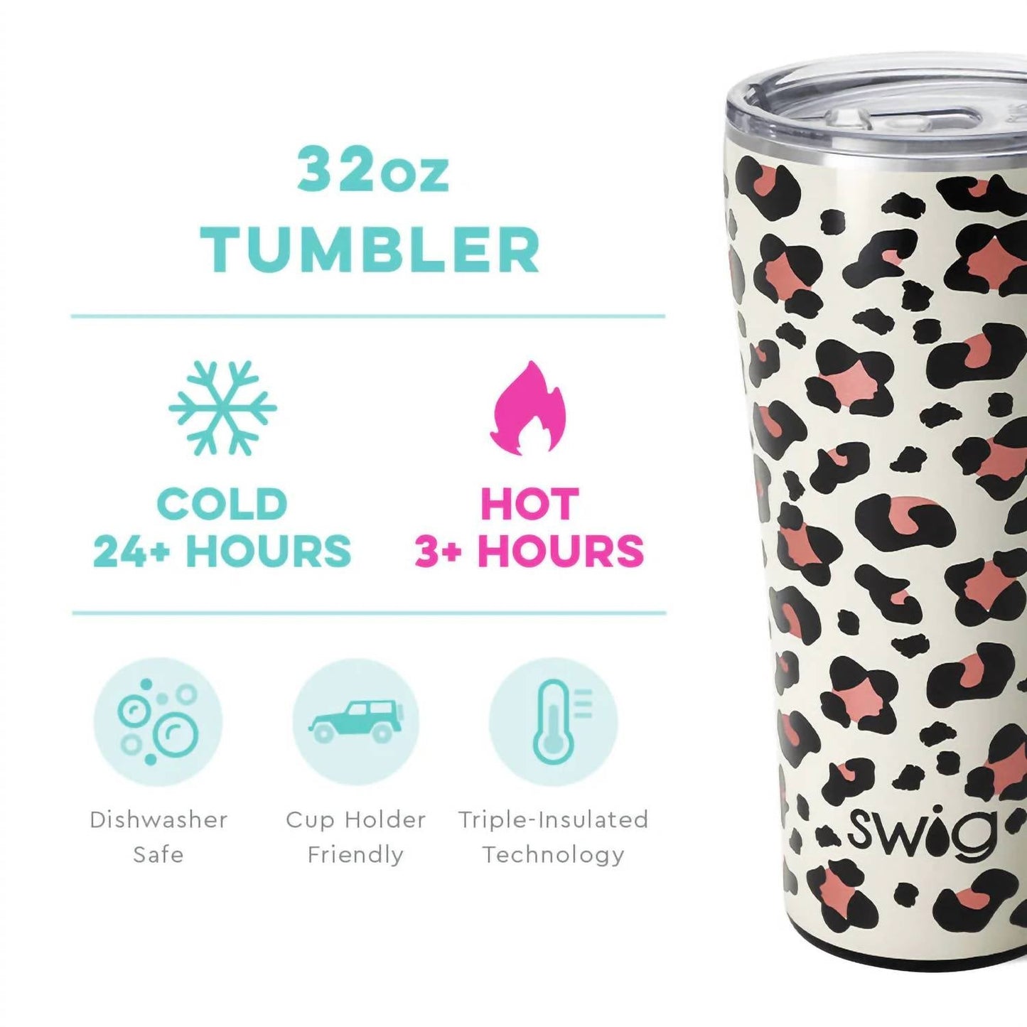 Swig Life - Luxy Leopard Tumbler (32 Oz.)