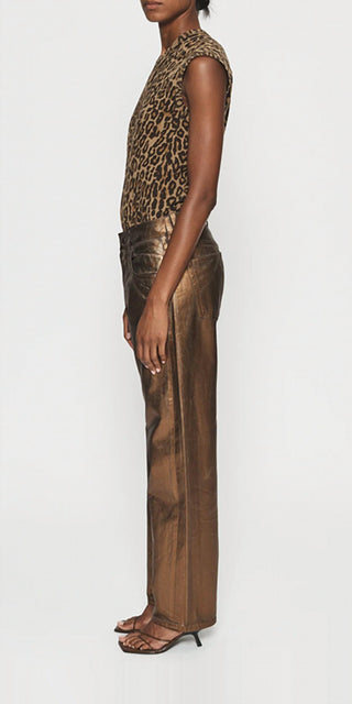 6397 - Women's Coated Pitched Baggy Jean