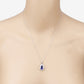 2.56 Carat Genuine Tanzanite and White Diamond 14K White Gold Pendant