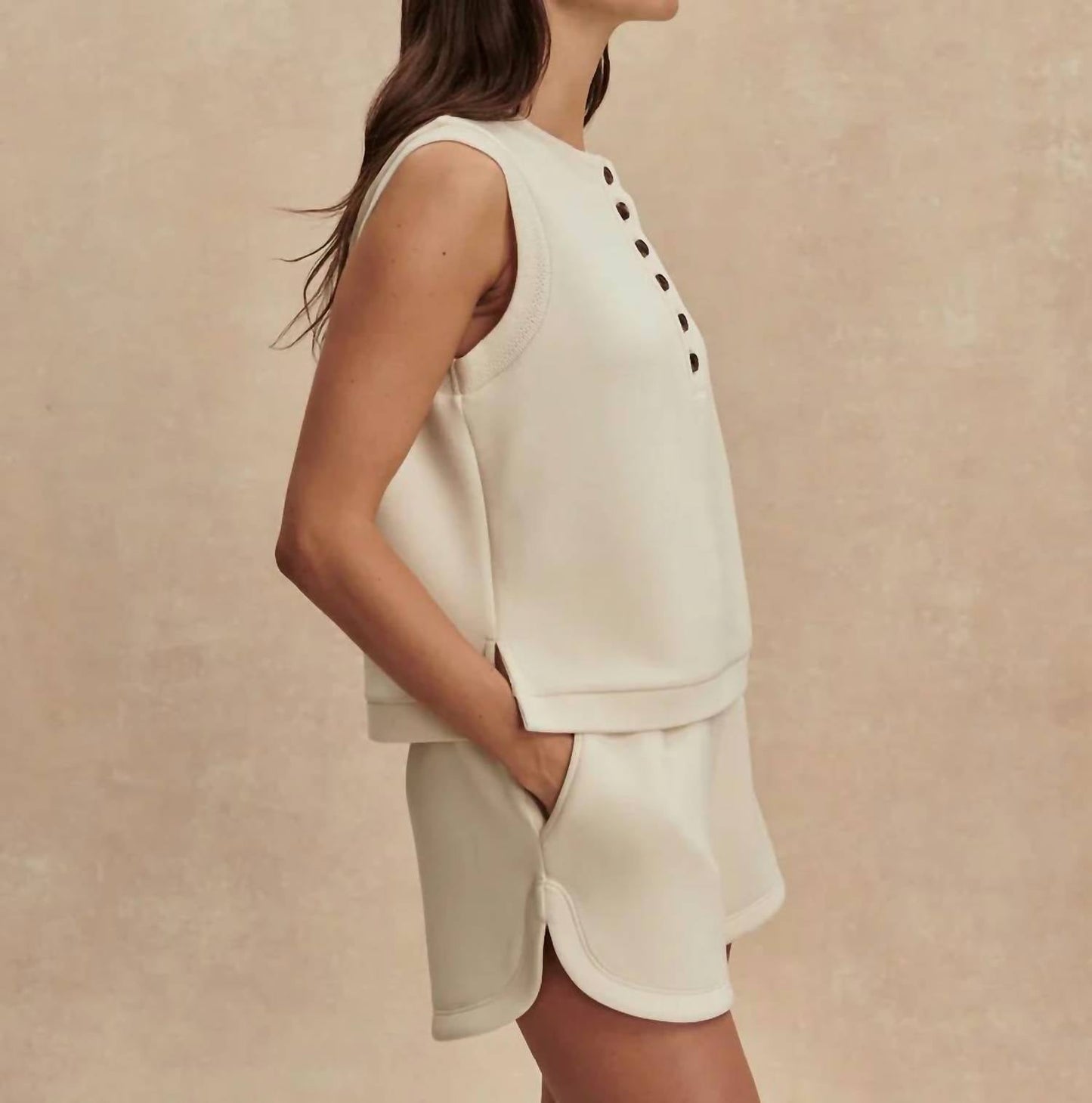 Varley - Marla Button Placket Tank Top