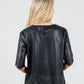 Oui - Women's Vegan Leather Top