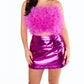 Buddylove - Fancy Strapless Feather Crop Top