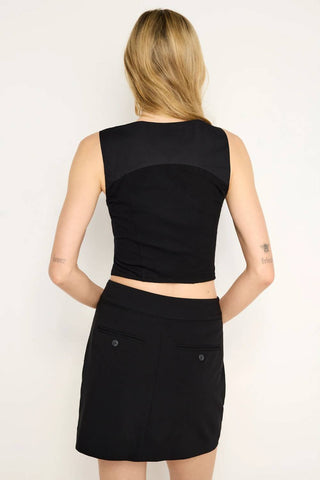 Good American - Poplin Bustier Corset Crop Top