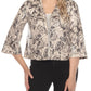 Joseph Ribkoff - Snakeskin Faux Suede Swing Jacket