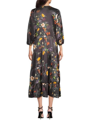 Johnny Was - BISHOP SLEEVE CHEVRON TIERED DRESS