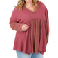 Andree By Unit - Long Sleeve V Neck Tunic Top